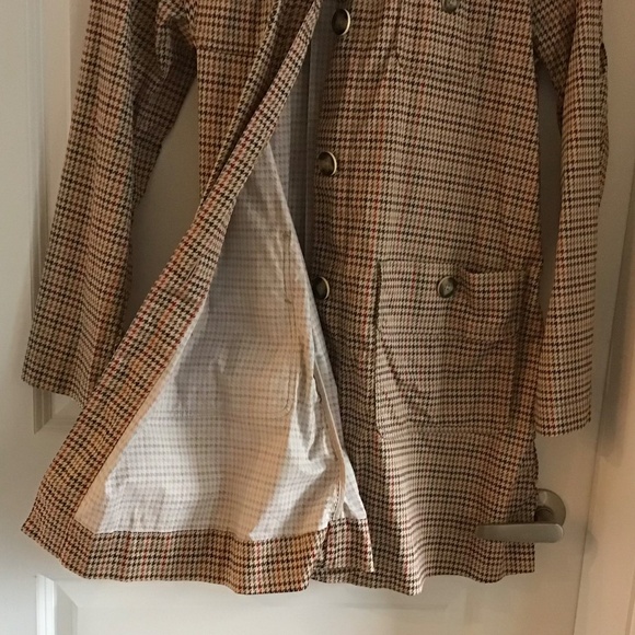 Cabi tartan plaid trenchcoat size M - Picture 5 of 10
